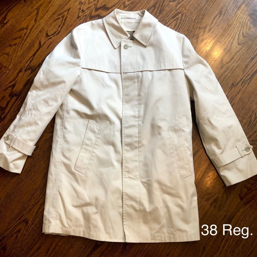 Vintage LONDON FOG Men’s Stone Trench Coat With Removable Lining Size 38 Reg